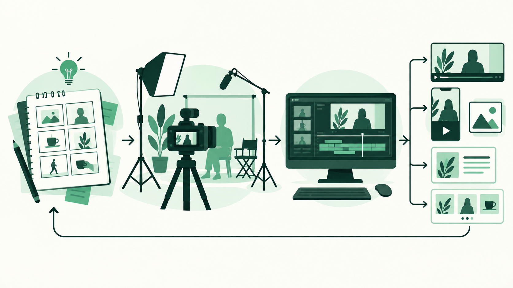Ilustración editorial: ¿Cómo planificar una producción audiovisual que puedas aprovechar en tu marketing?